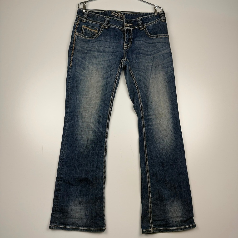 Rock & Roll Cowgirl Jeans Women's 30x32 Low Rise Bootcut Western Stretch Denim